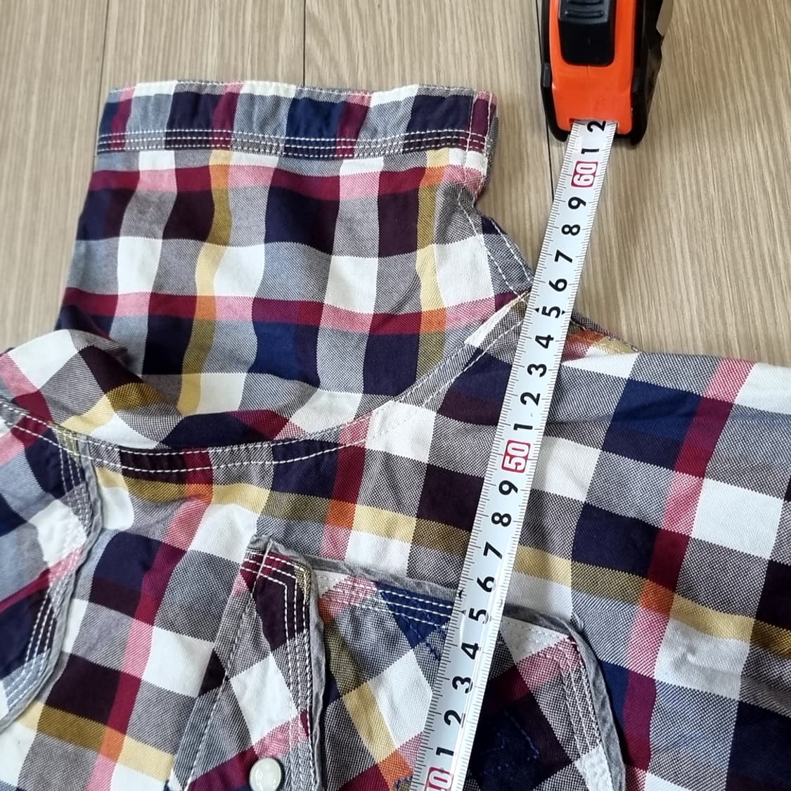 랭글러 체크 반팔 남방 셔츠(L) 상품이미지8