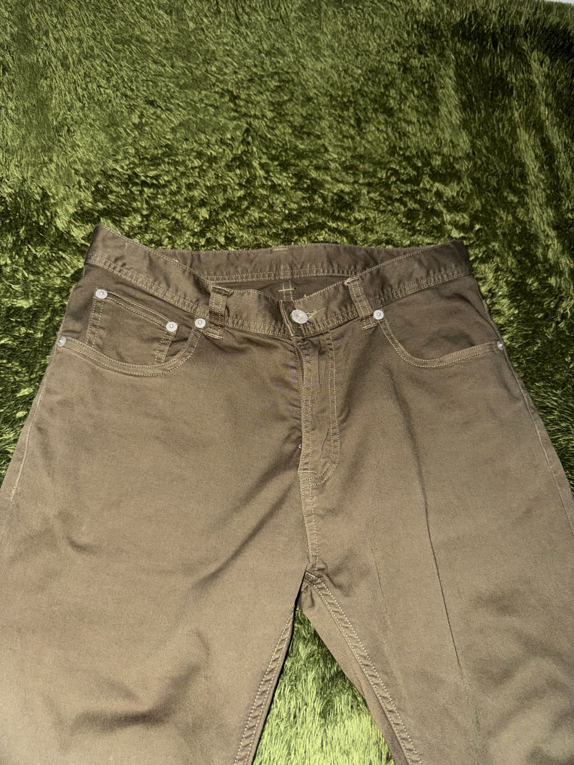 [M] Beams 빔즈 Made in Japan 코튼 팬츠 올리브 상품이미지5
