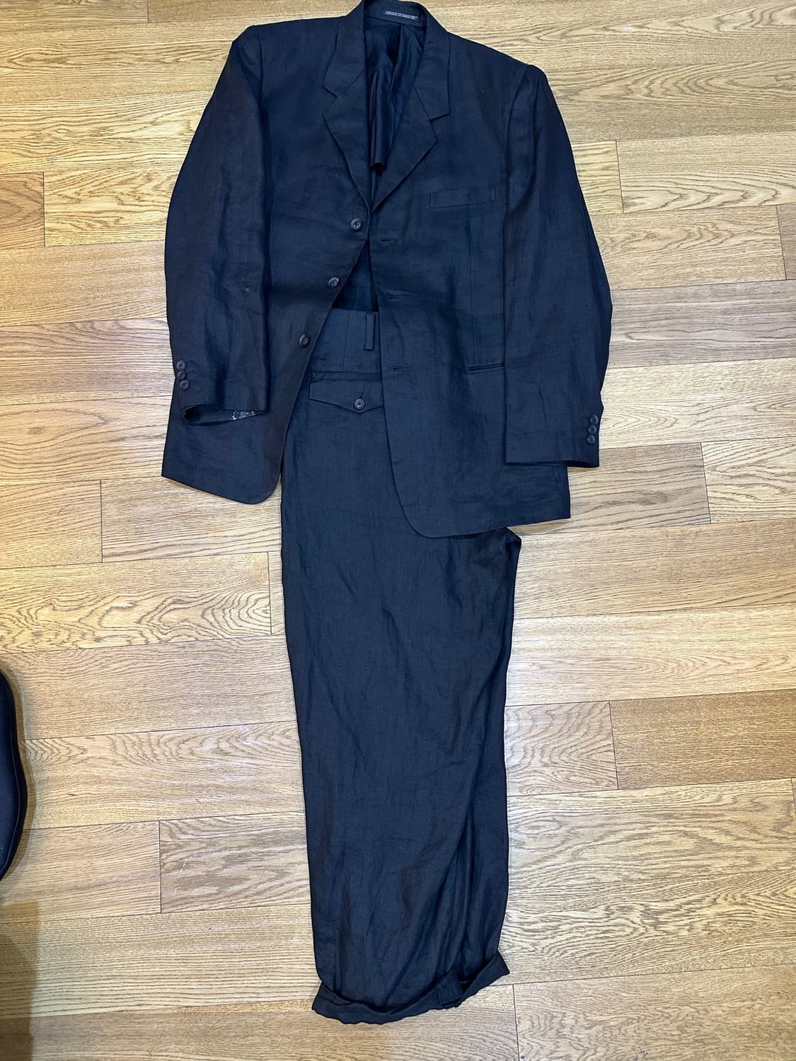 요지 야마모토 린넨 수트 자켓 사이즈 2 바지 3 상품이미지1