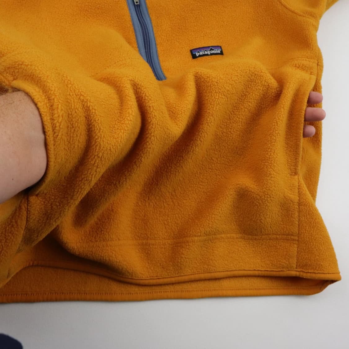 90s 파타고니아 신칠라 마수피얼 플리스 풀오버 망고 오렌지 상품이미지5