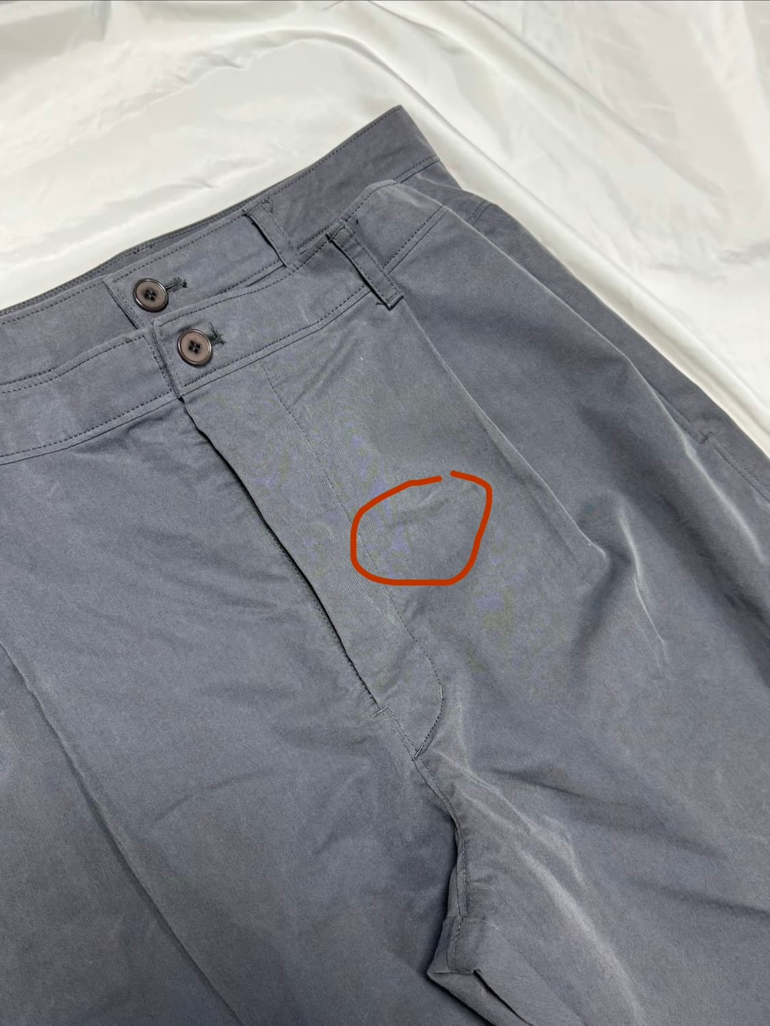 EE 이이 더블 웨이스트 팬츠 차콜 S 상품이미지3