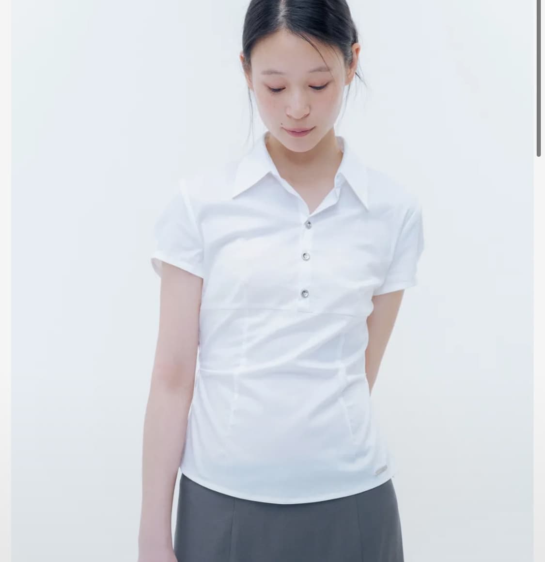 [2] 미세키 서울 피티드 캡 슬리브리스 화이트 상품이미지1