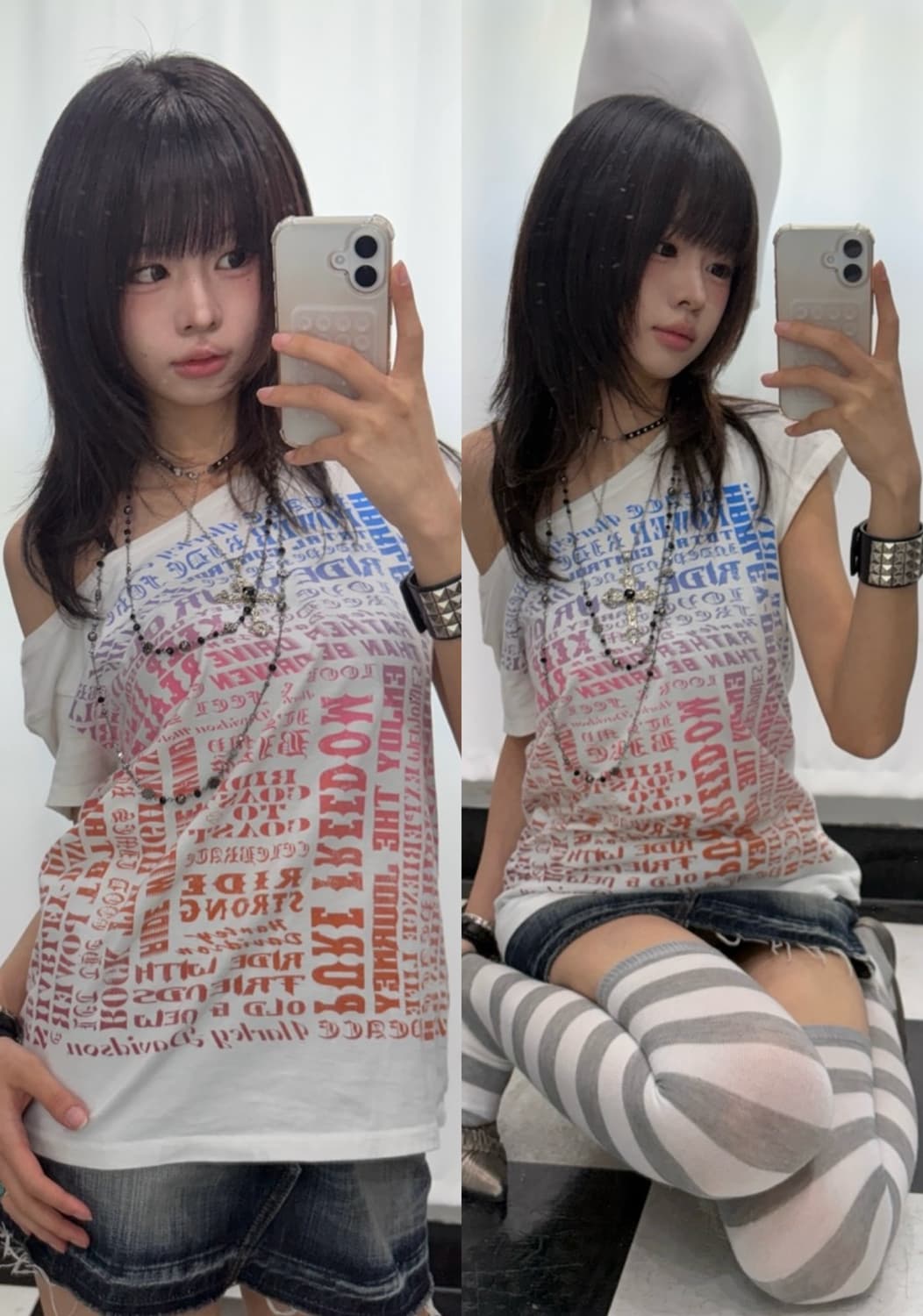🎸Harley-Davidson 레터링 티셔츠🎸 상품이미지1
