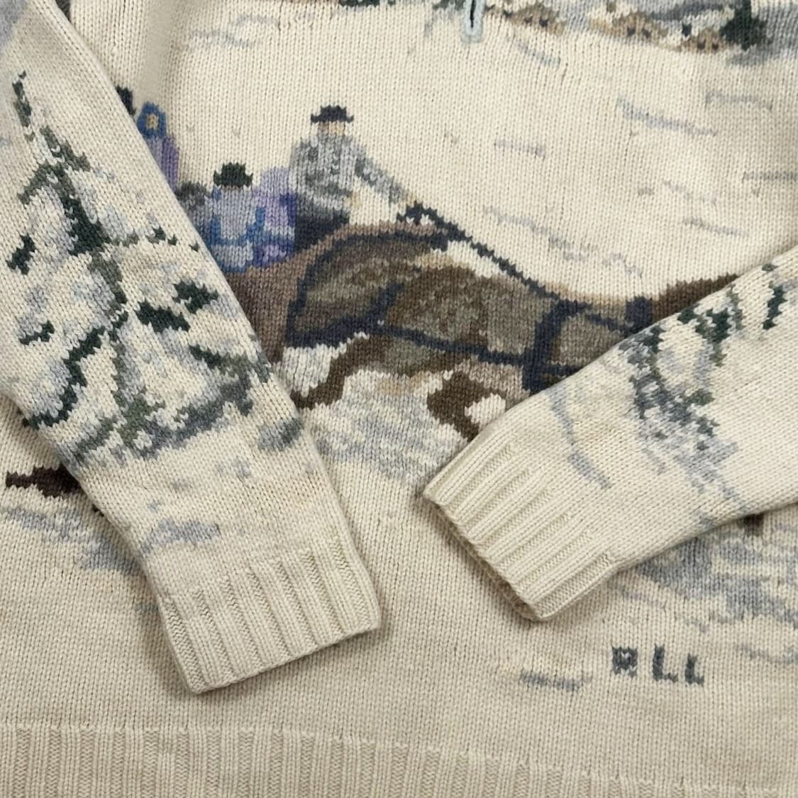 폴로 랄프로렌 RL 그래픽 후디 반집업 니트 (S 여성추천) 상품이미지5