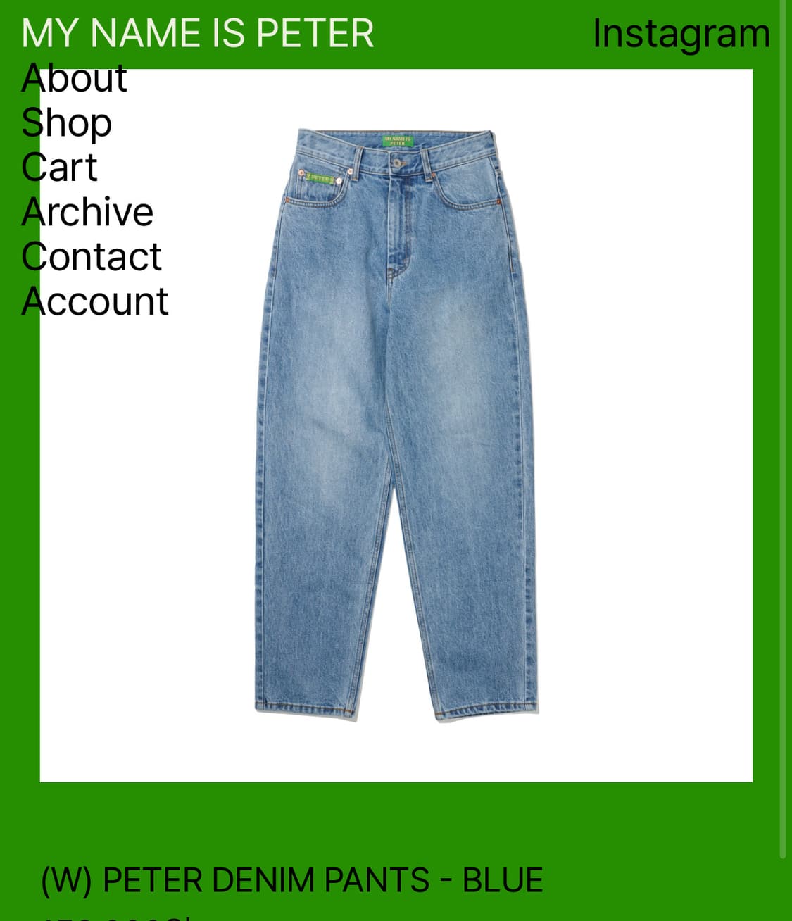 mynameispeter peter denim pants (W) 상품이미지1