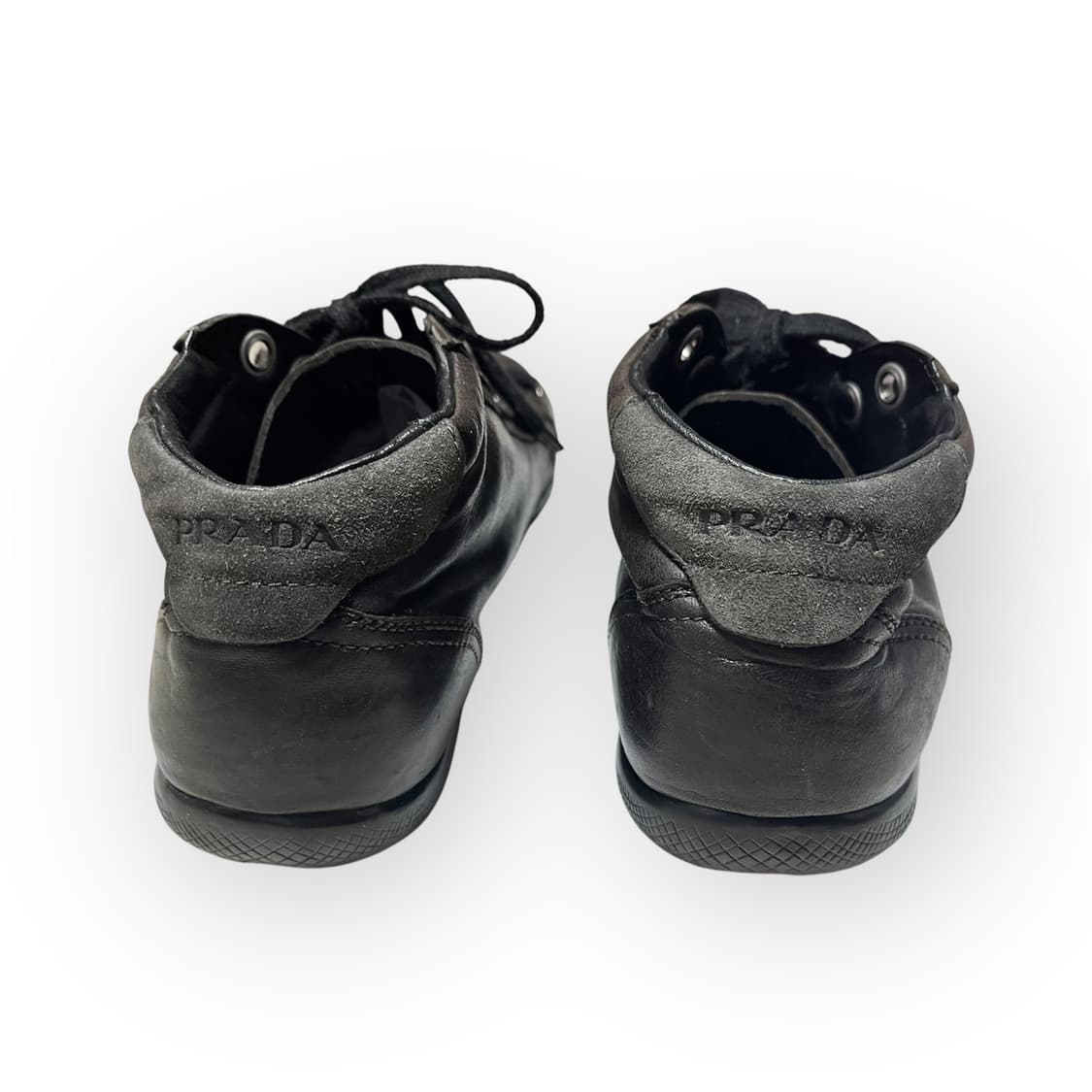 [275] 프라다 스포츠 블랙 레더 미드탑 스니커즈  상품이미지5