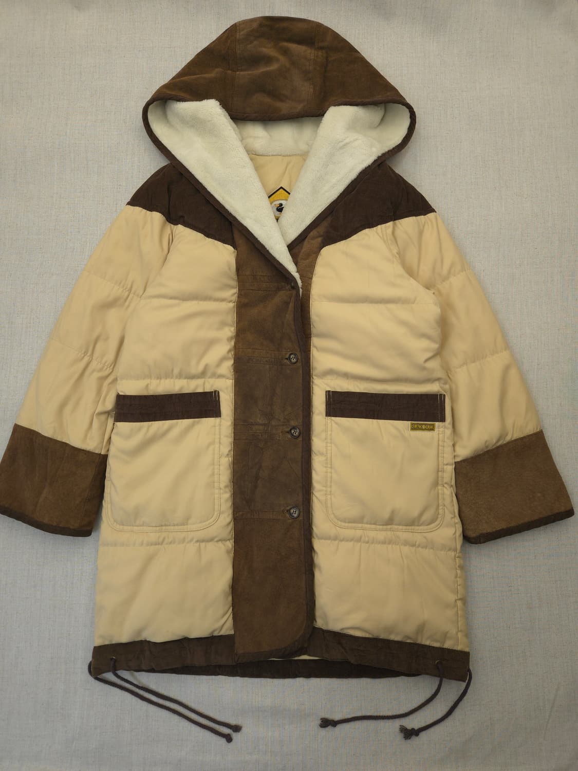 블랙덕 후드 패딩 자켓 베이지 브라운 상품이미지1