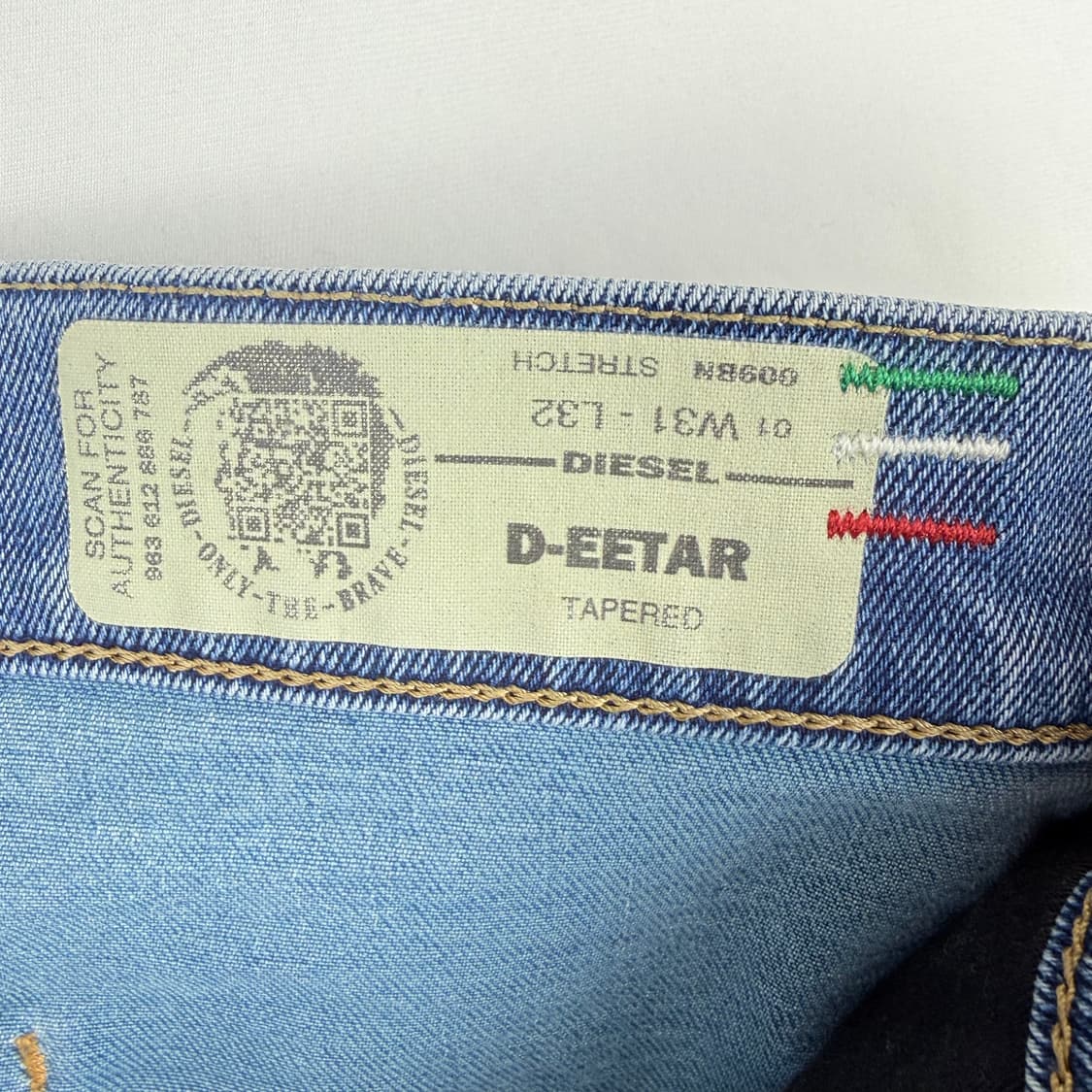 (31/32) 디젤 D-EETAR 테이퍼드 연청 데님 팬츠 상품이미지6