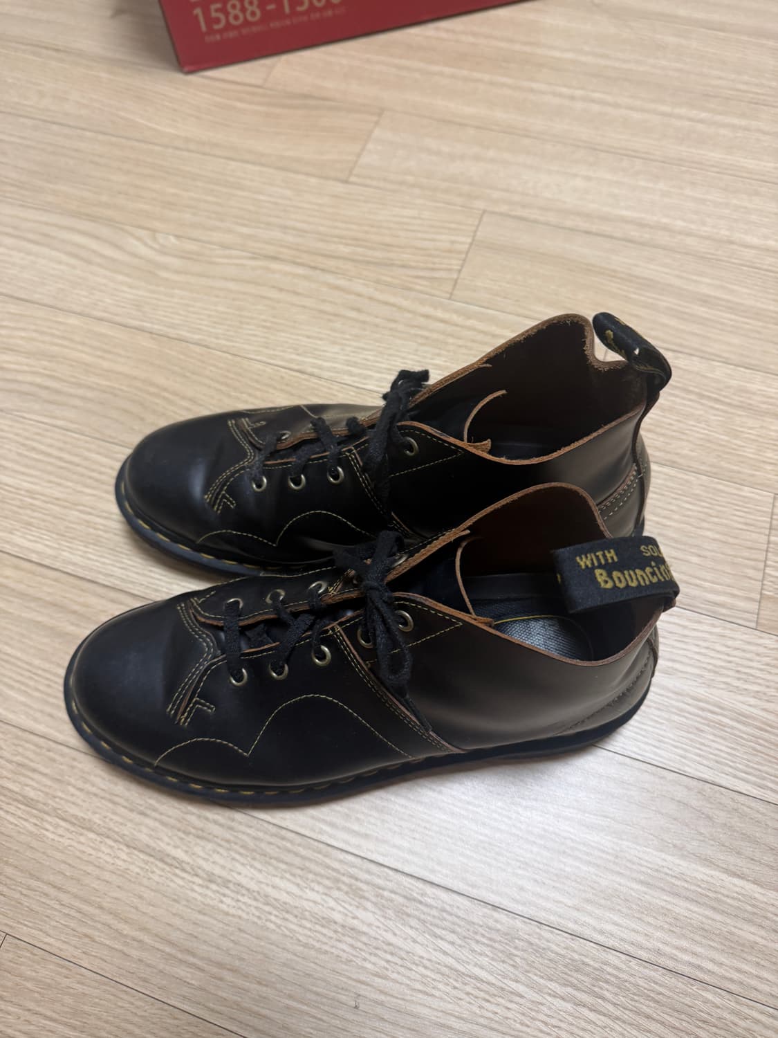 Uk9,280) 119,000원 닥터마틴 블랙 처치 스무스 몽키 부츠 상품이미지4