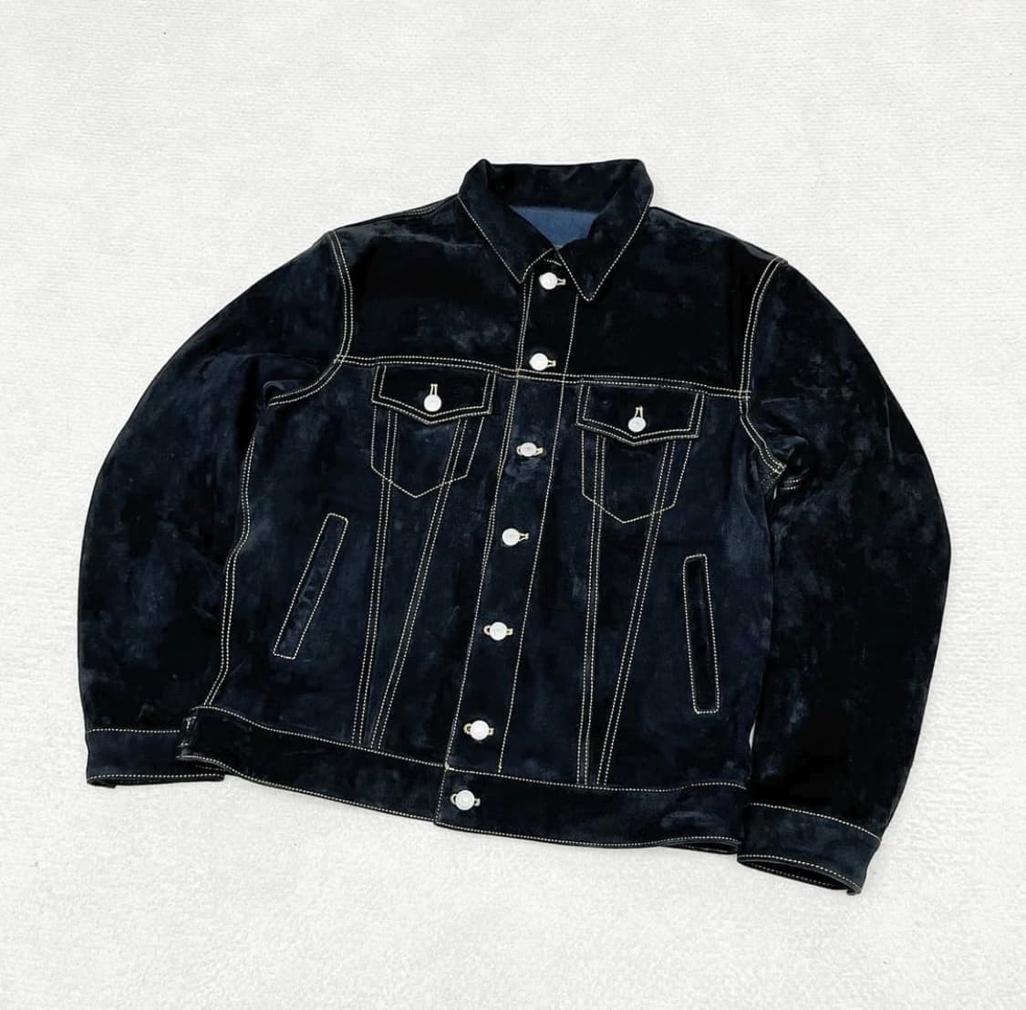 리바이스 리워커 블랙 벨벳 스티치 트러커 자켓 XL(42) 상품이미지2