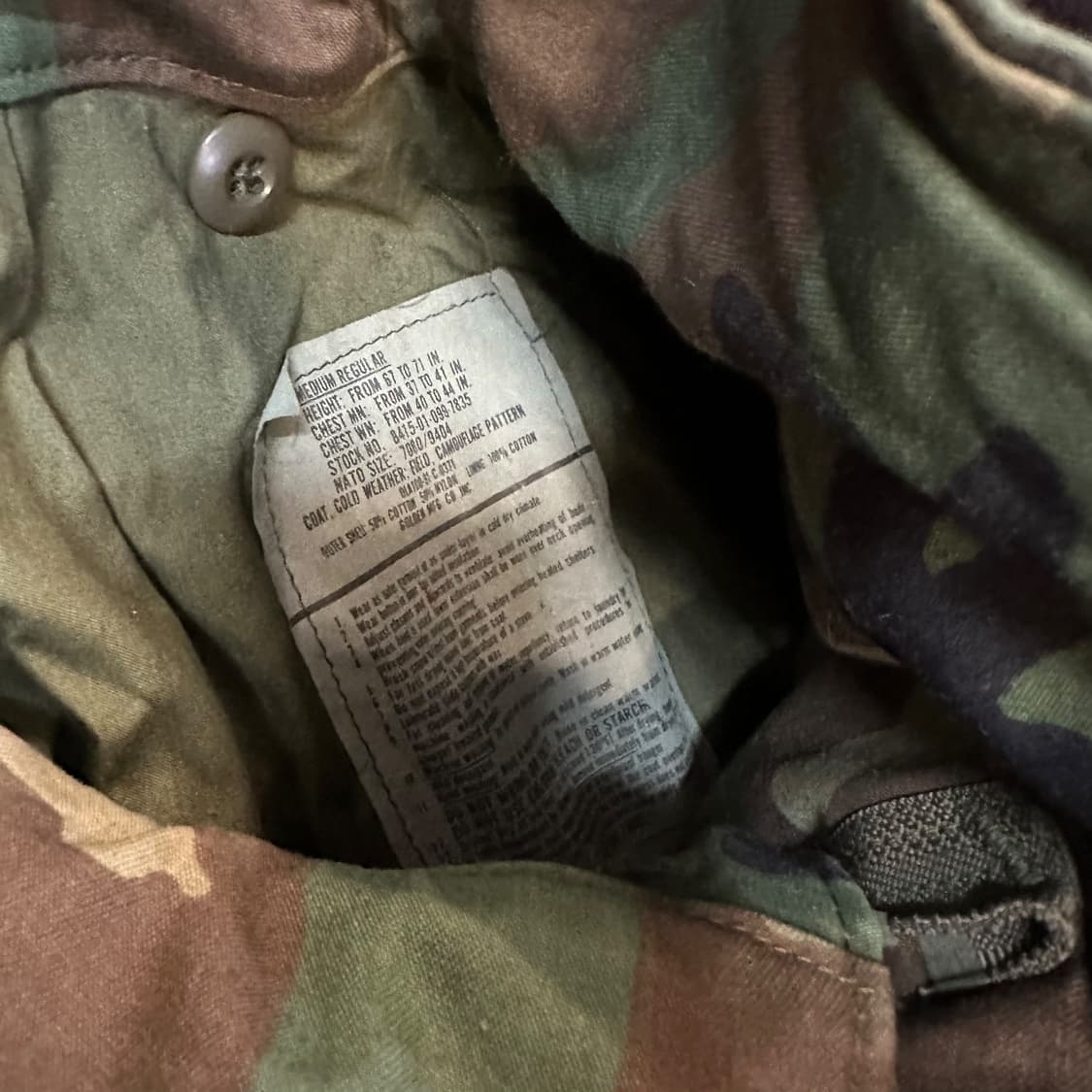 미군 오리지널 m65 필드자켓 상품이미지5