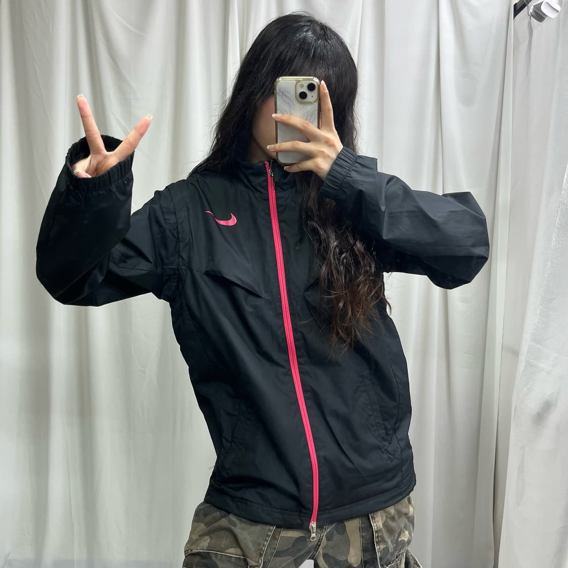 Nike black 2way windbreak jacket 상품이미지2