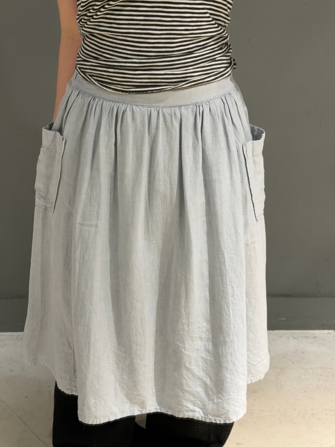 sky blue pocket detail skirt 상품이미지2