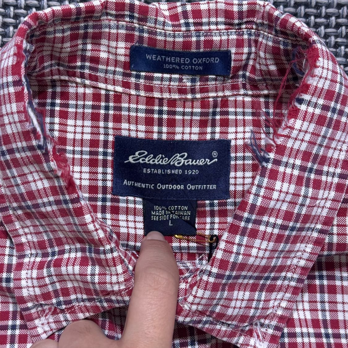 빈티지 에디바우어 체크 반팔 셔츠(kold_8453) 상품이미지3