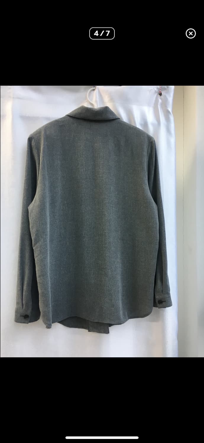 일본 빈티지 그레이 버튼 셔츠 상품이미지3