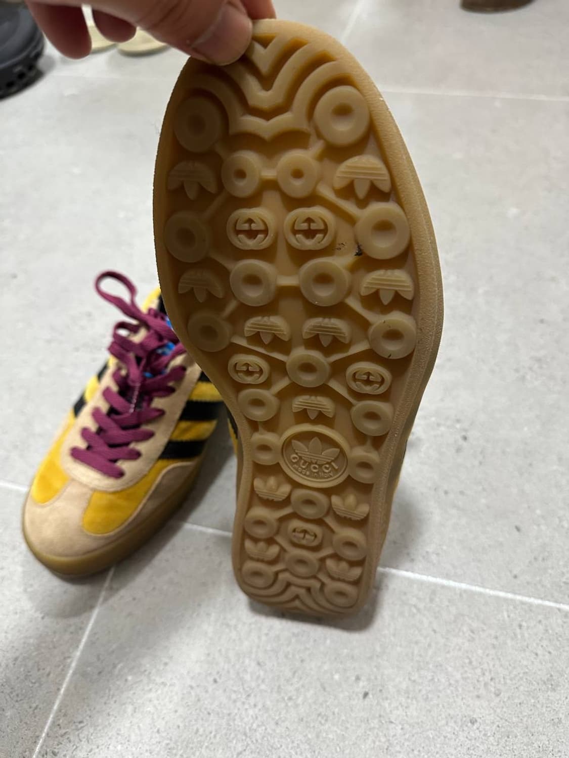 아디다스x구찌 가젤 옐로우 255사이즈 상품이미지2