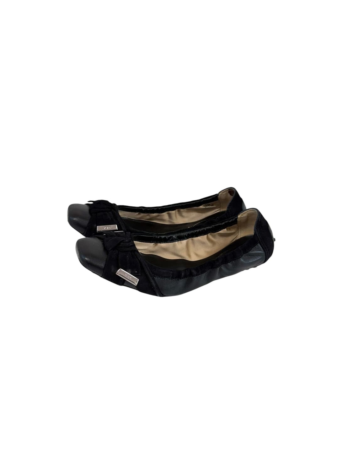 Tods 토즈 블랙 벨벳 플랫슈즈 (245) 상품이미지2