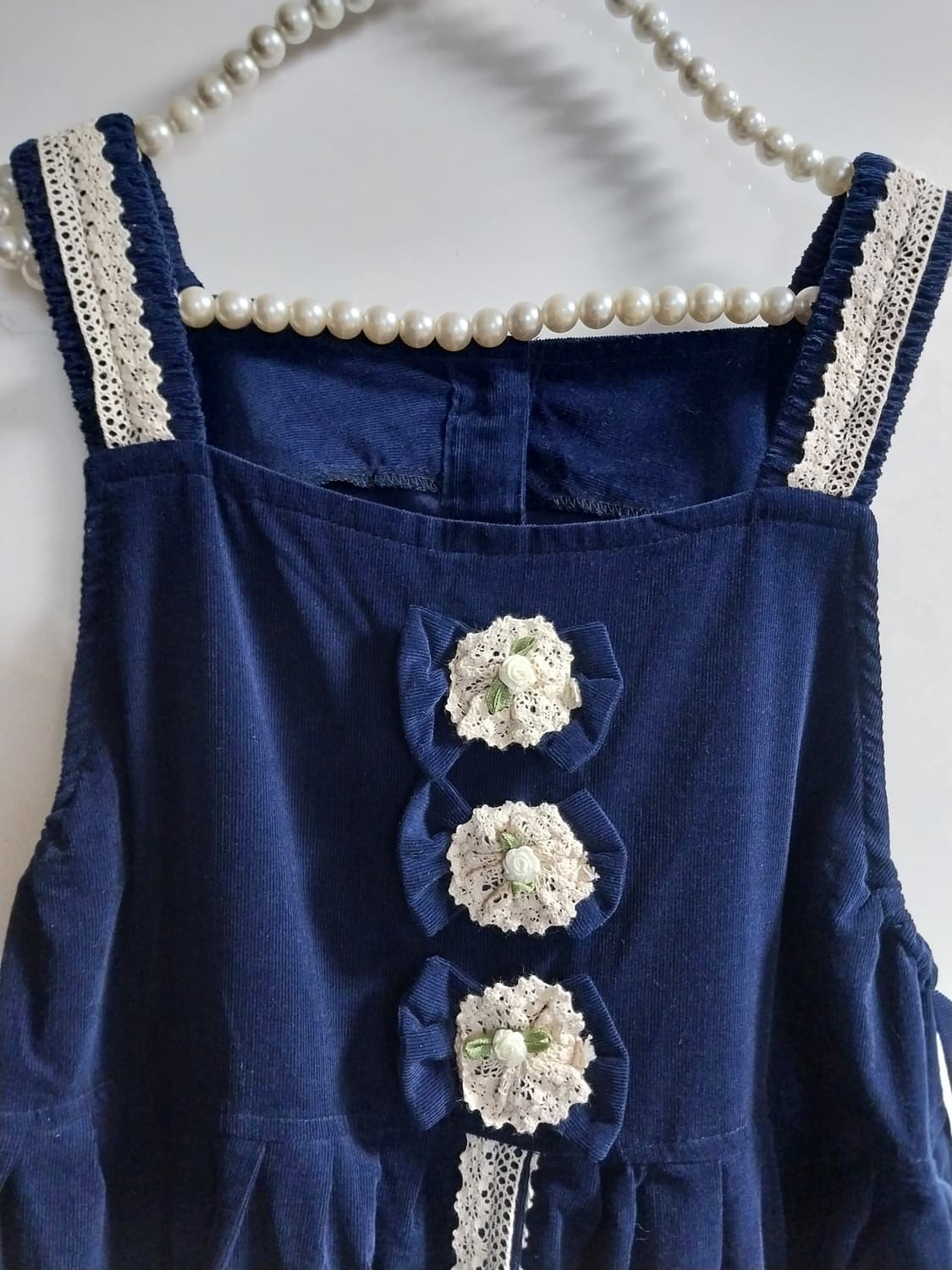 여성스런 코사지 레이스 원피스 상품이미지3