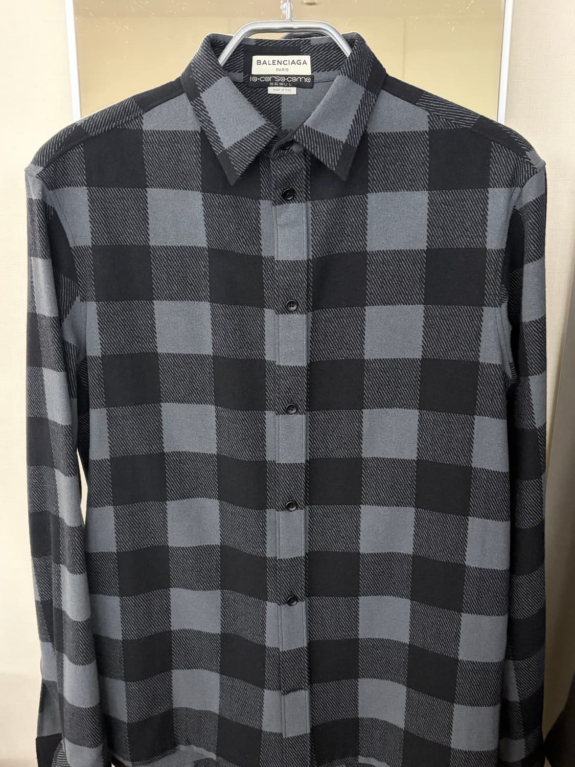 발렌시아가 울체크셔츠 39 상품이미지1