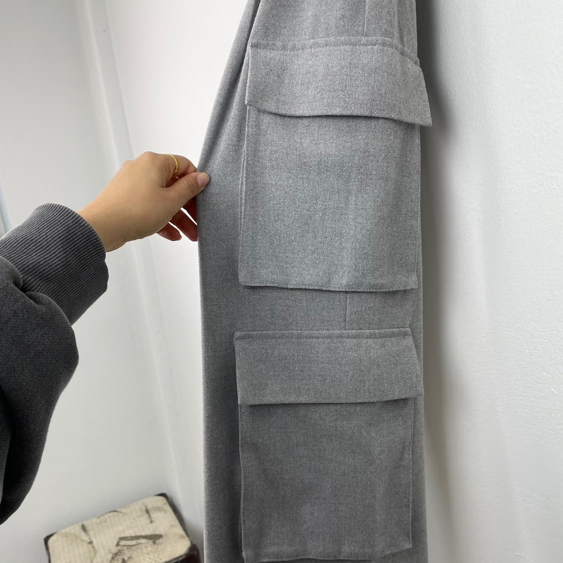 아베크롬비 그레이 카고 와이드 팬츠 27 상품이미지5