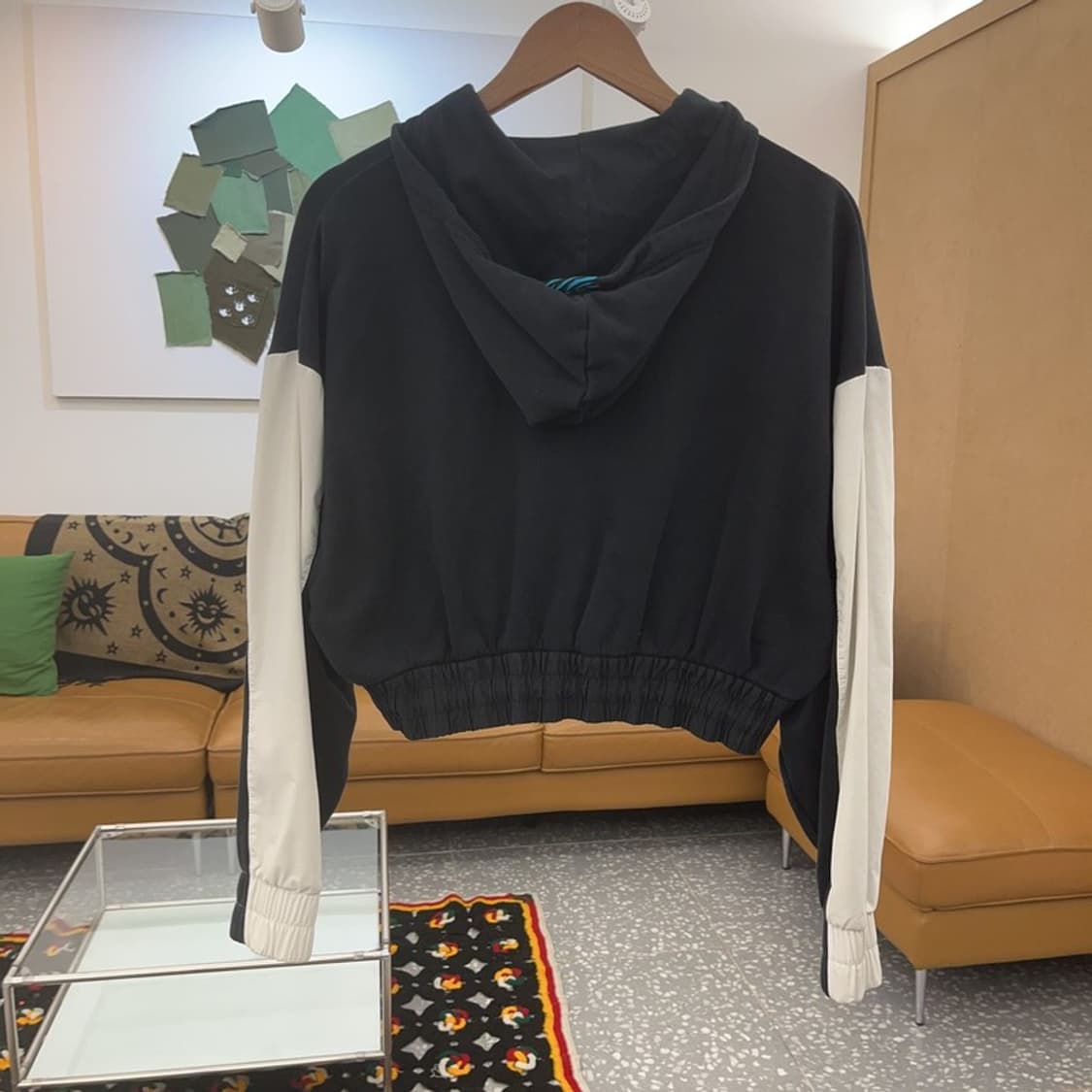 나이키 올드스쿨 빈티지 배색 반집업 크롭 후드티 M C07780 상품이미지4