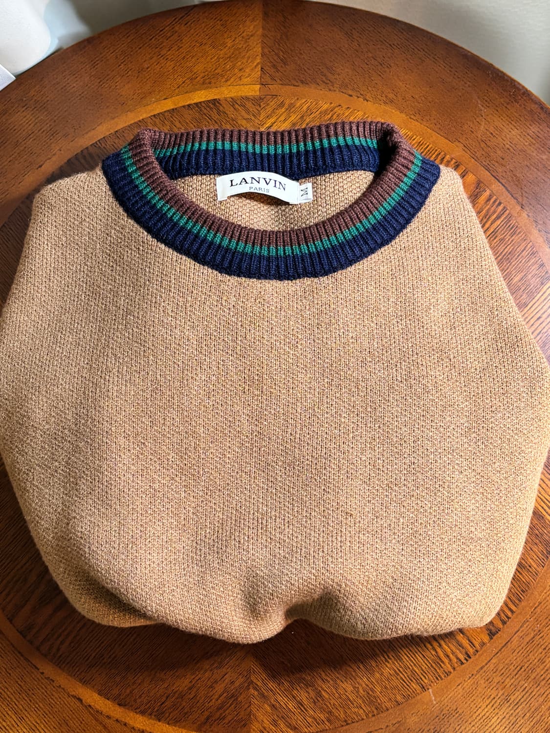 랑방 명품 브라운 넥라인 포인트 니트 상품이미지3