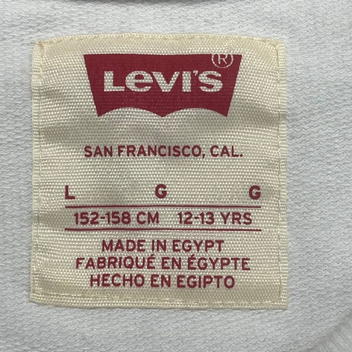 LEVI'S 빅로고 맨투맨 화이트 L 상품이미지5