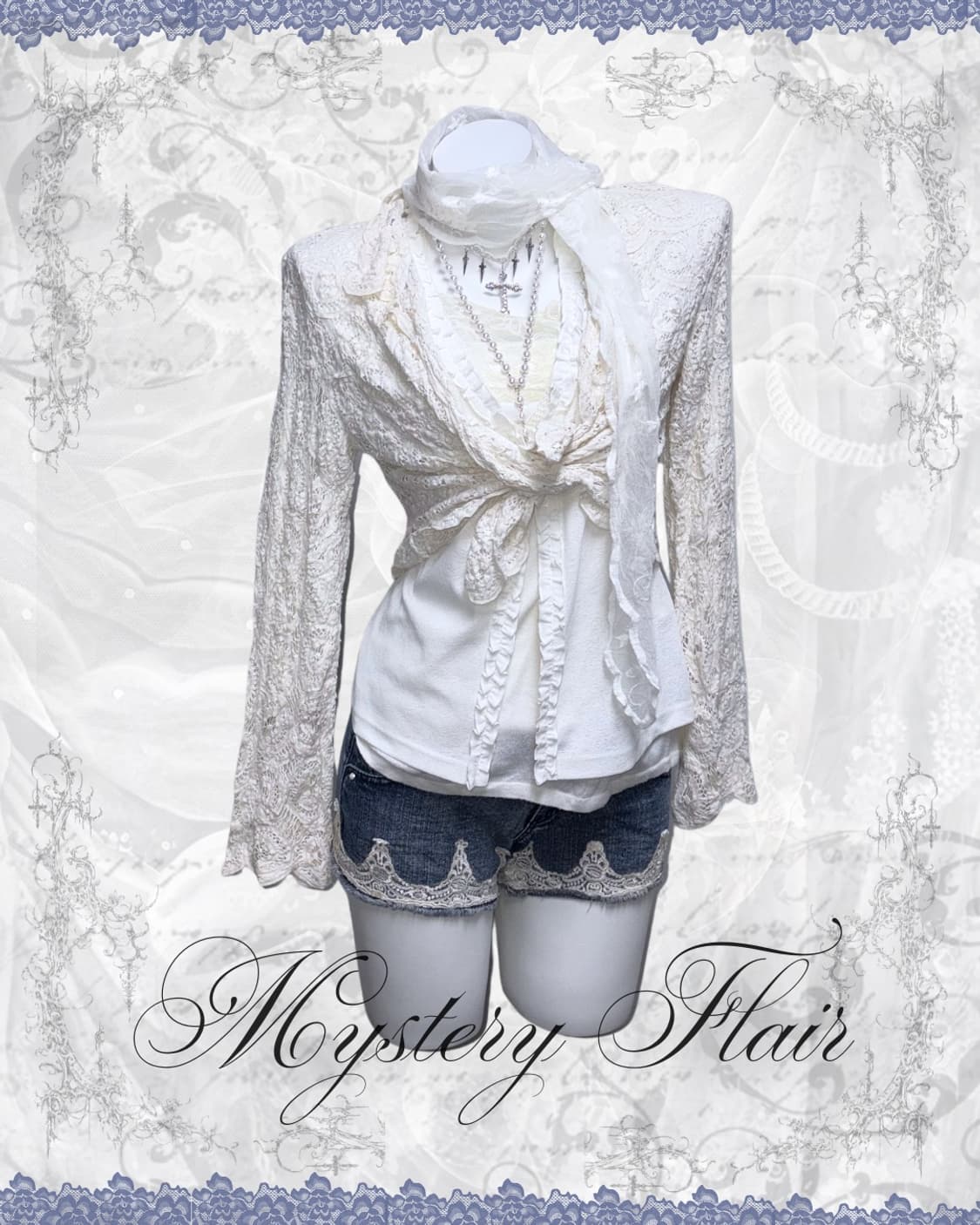 데일리 앤젤페어리 코디세트 6pcs 레이스 머플러 상품이미지1