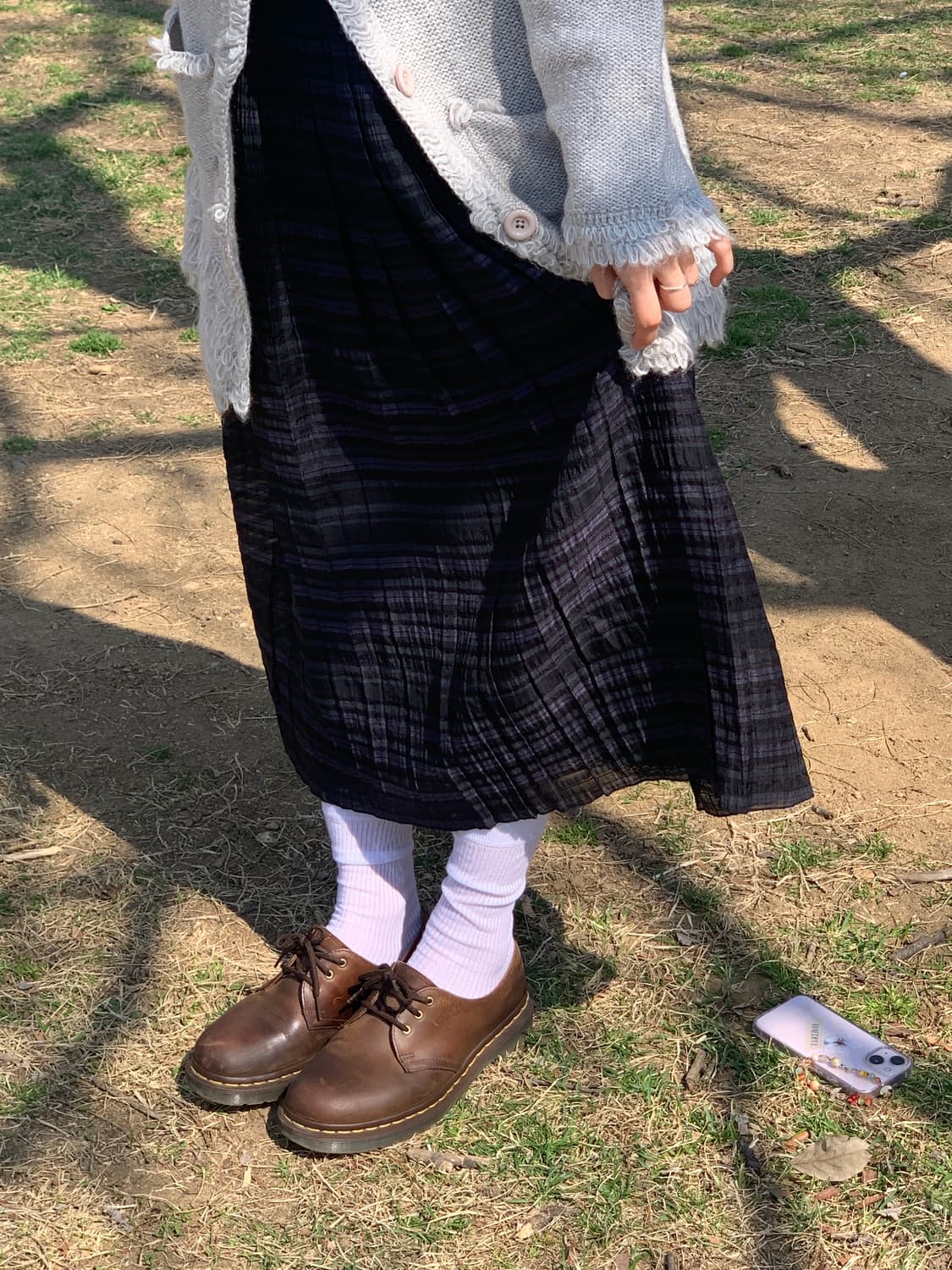 빈티지 스트라이프 롱 스커트 상품이미지2