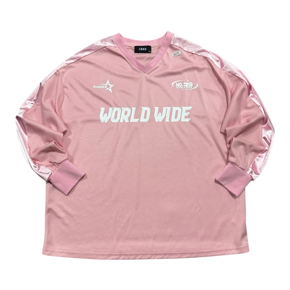 ✨ (바배) CIDER 월드와이드 핑크 오버핏 롱슬리브  상품이미지1