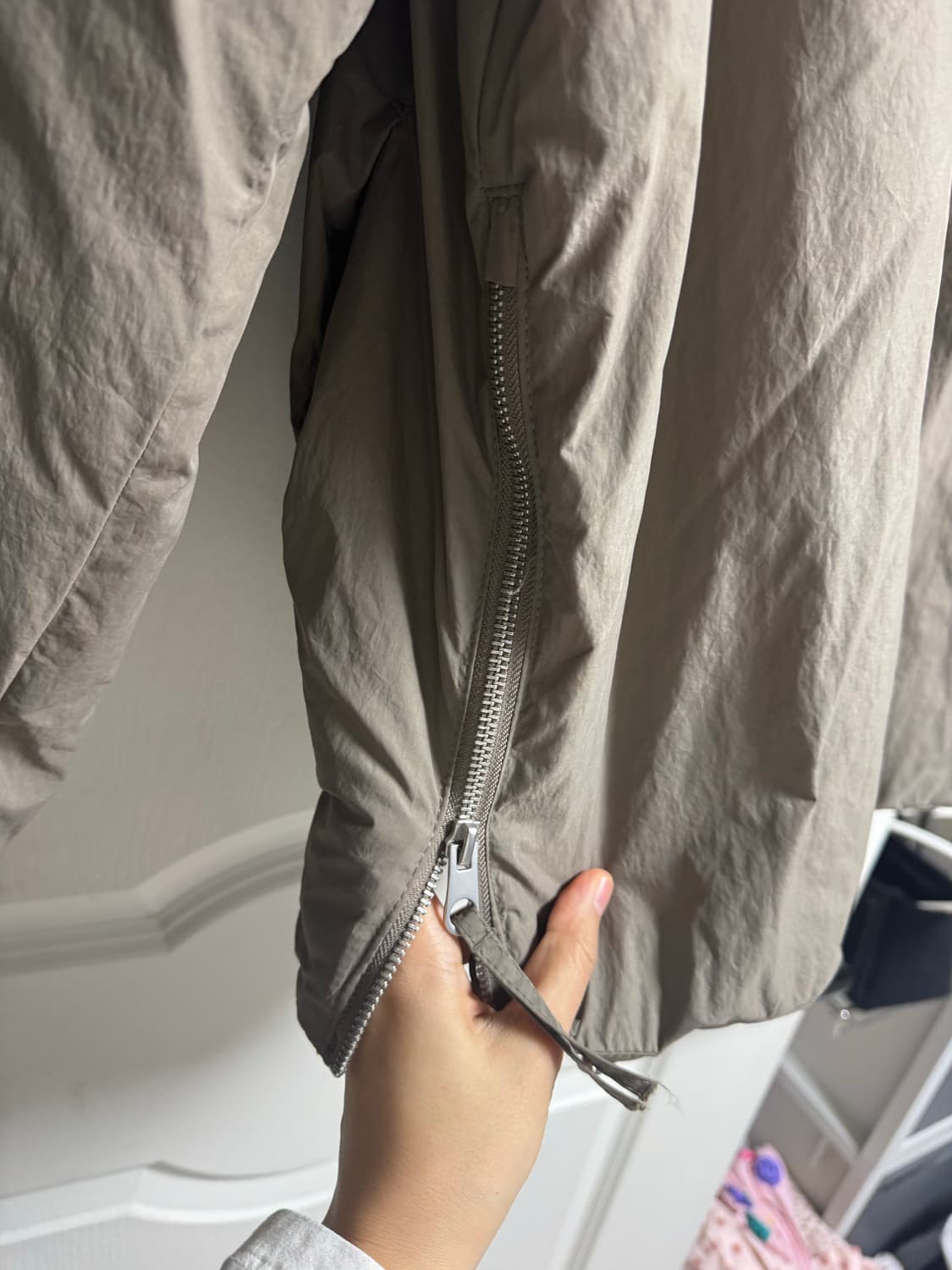 자라 발수 패딩 점퍼 카키 xs 상품이미지7