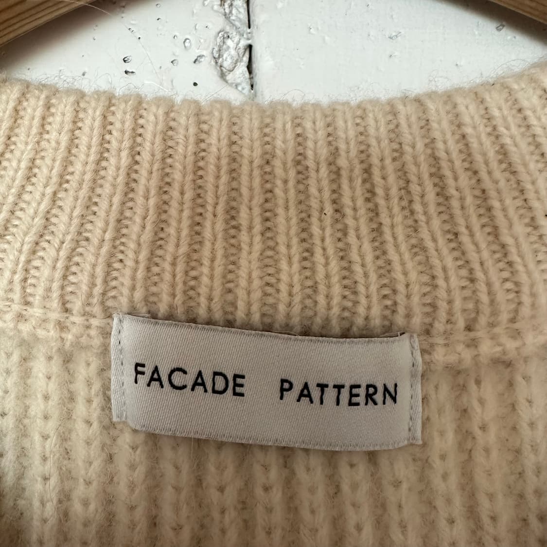 우먼free 파사드패턴 아이보리 니트 상품이미지3