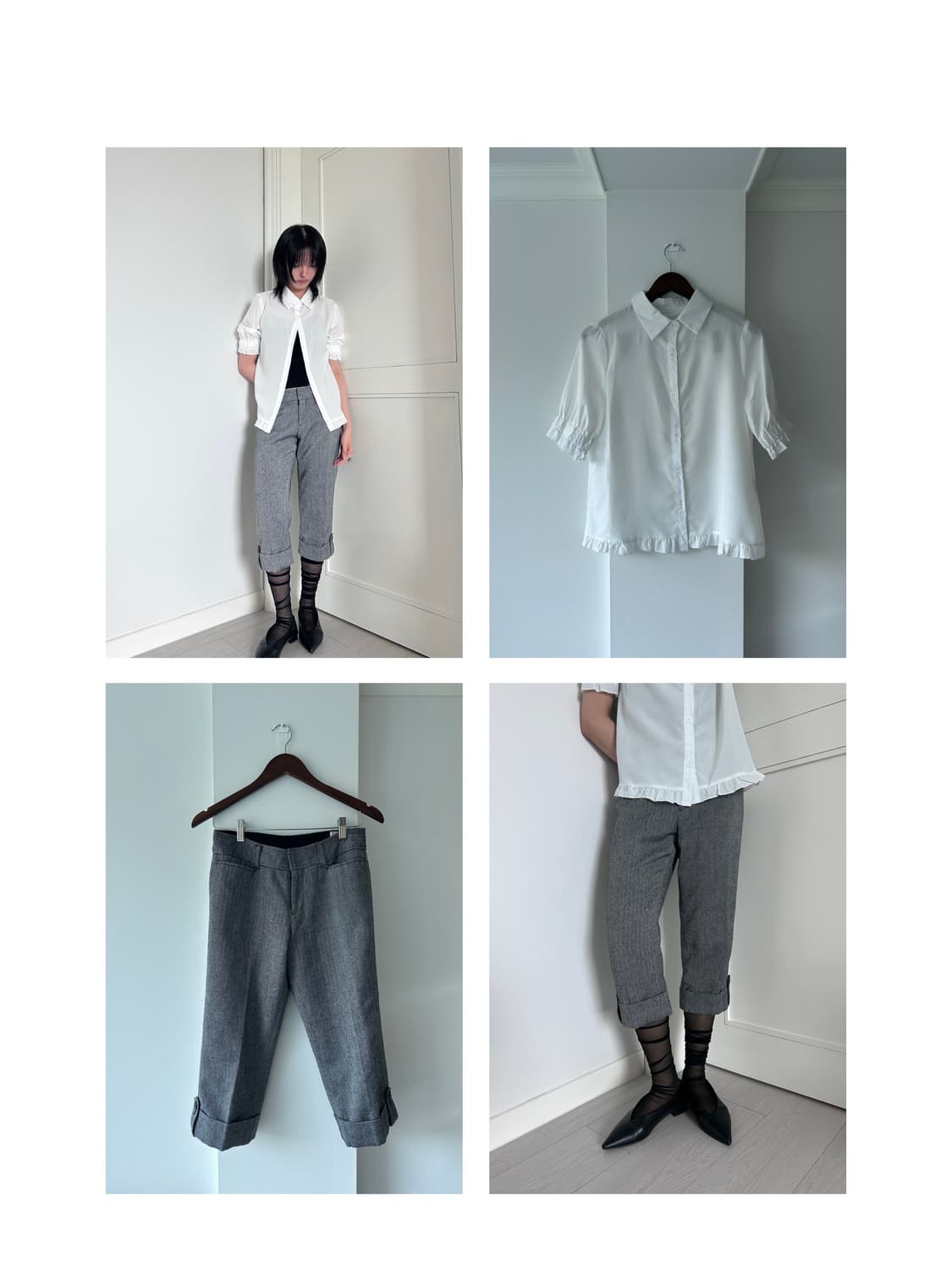 White Frill Shirt / 빈티지 프릴 셔츠 상품이미지1