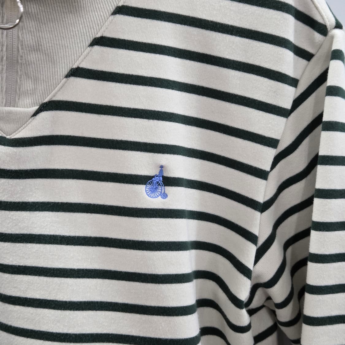 빈폴 키즈 풀오버 하프집업 스트라이프 맨투맨 165/12/13 상품이미지2