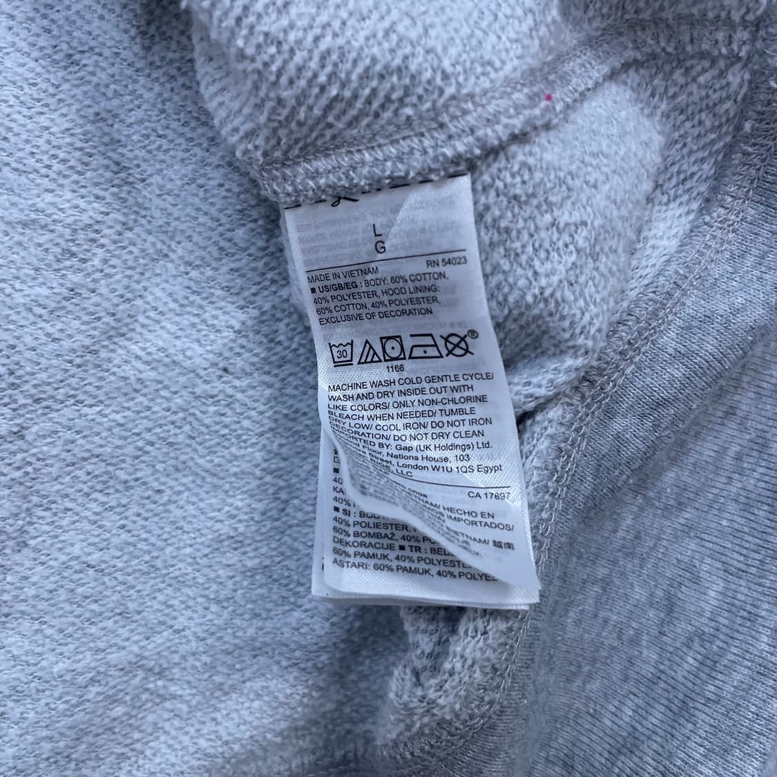 갭 Gap 스펠 로고 후드집업 그레이 상품이미지4