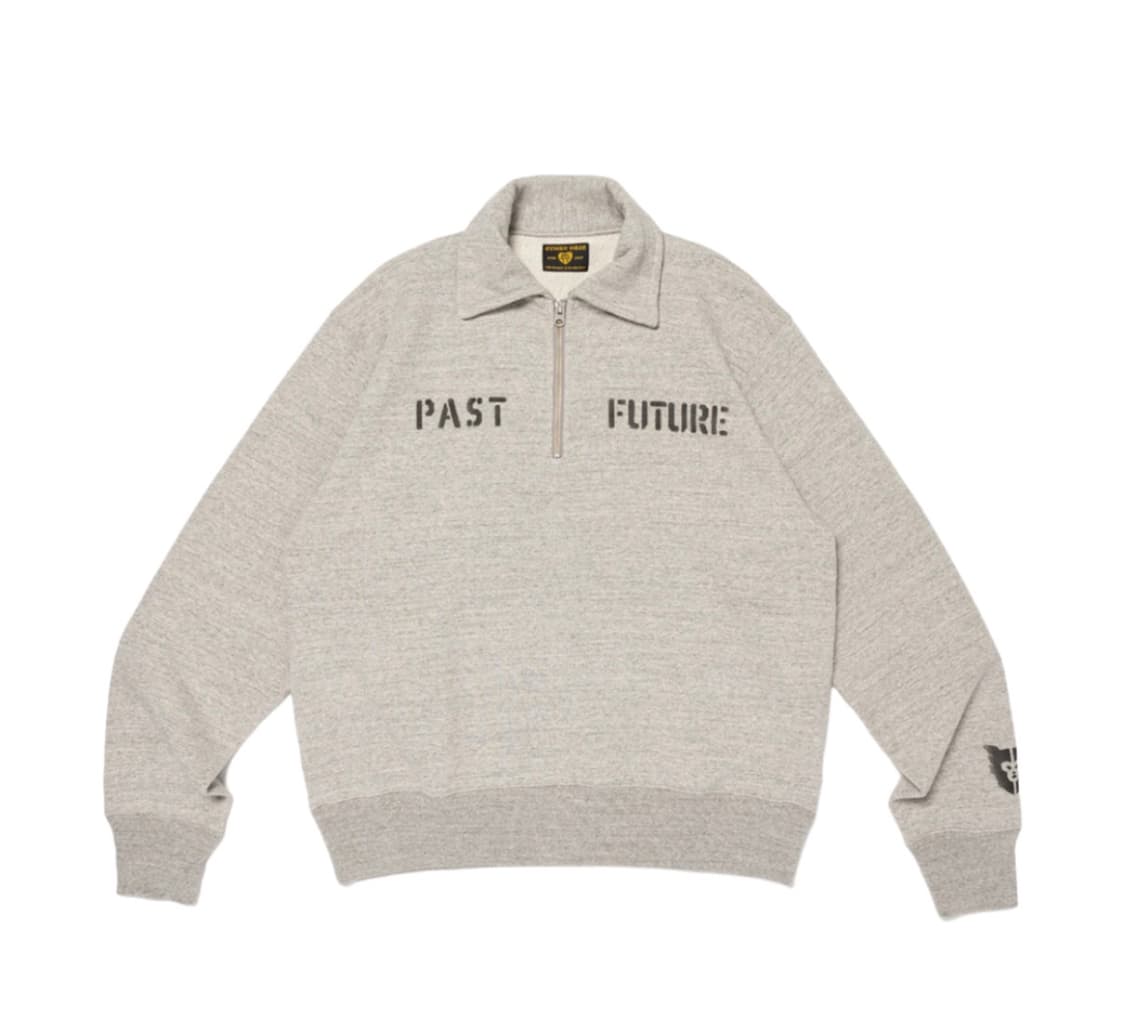 [M] 휴먼메이드 하프집 스웻셔츠 그레이 상품이미지1