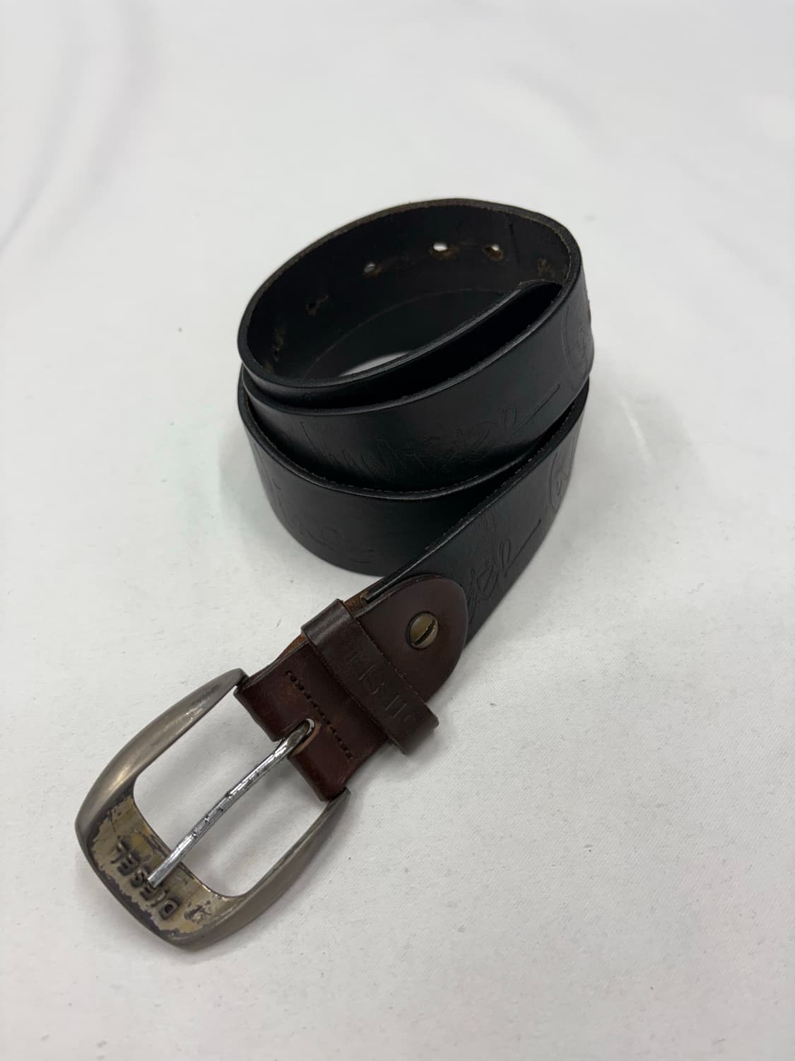 DIESEL 디젤 리얼레더 버클 벨트 상품이미지1