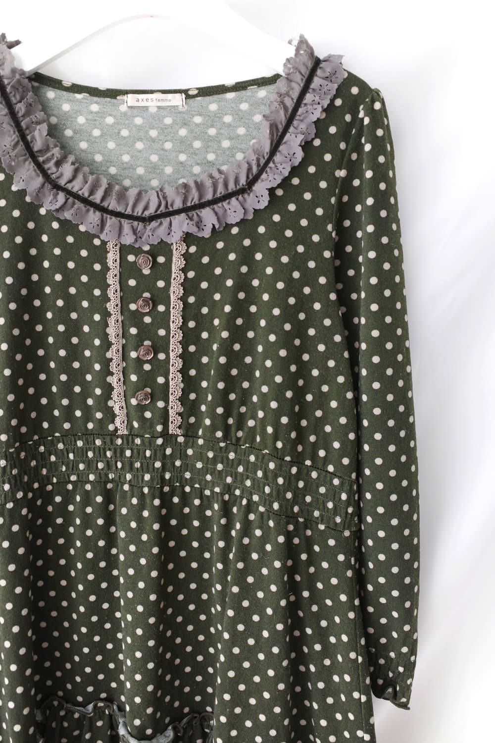 axes femme) dot lace one-piece 상품이미지3