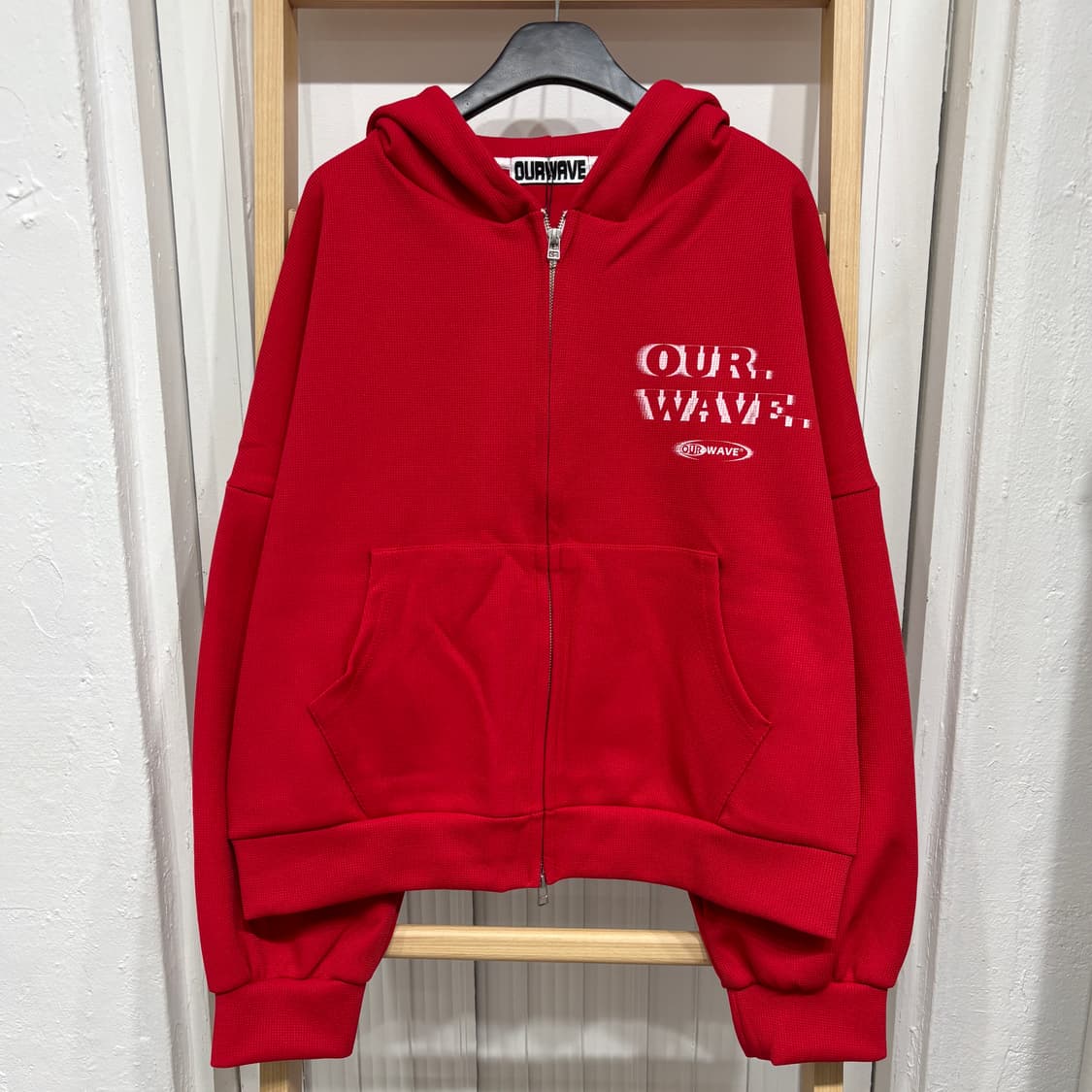 [새상품] 와플 오버핏 후드집업 상품이미지1