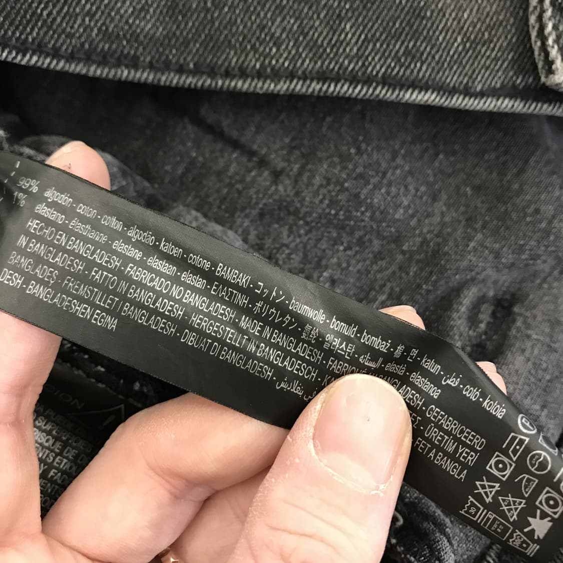 자라 흑청 트러커 데님자켓 [M사이즈] 상품이미지5