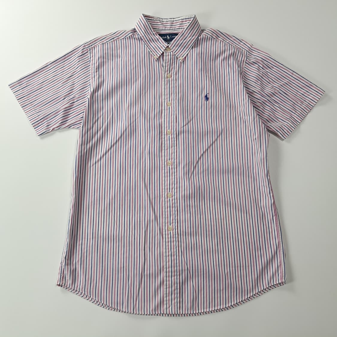 CK211 L 폴로 00s 홍콩판 네이비 핑크 스트라이프 반팔 셔츠 남 상품이미지1