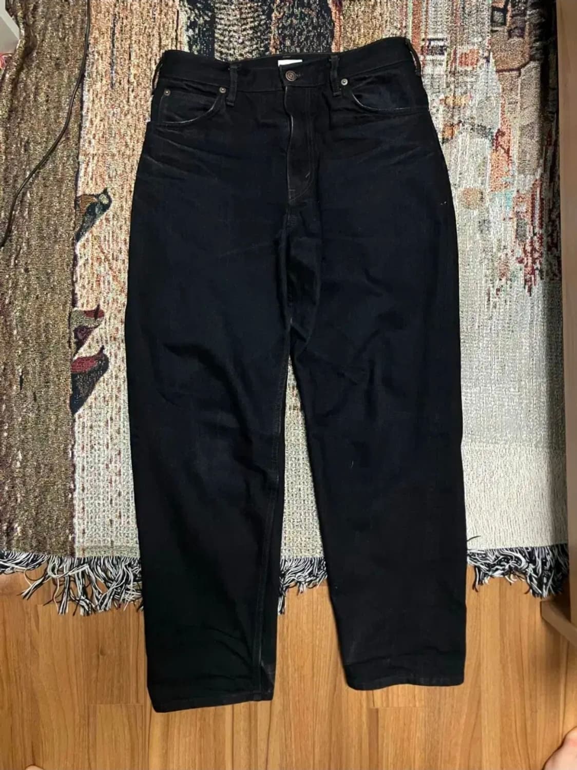 시오타 5포켓 베기 블랙 데님 판매합니다. 상품이미지2