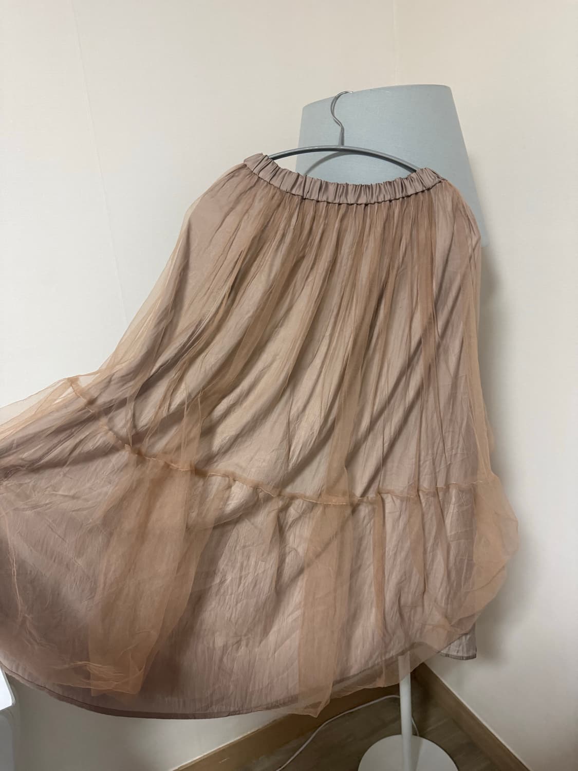 베이지 샤스커트 상품이미지3