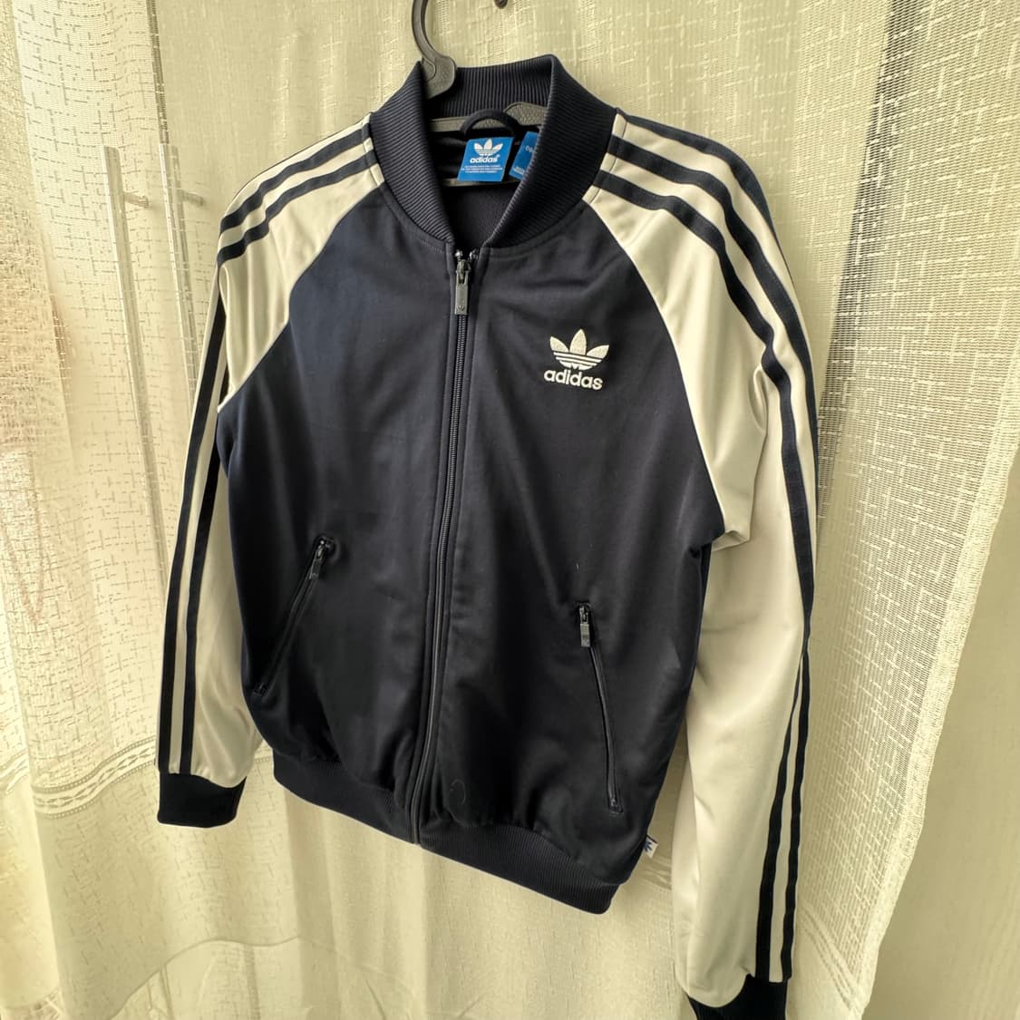 아디다스 네이비 아이보리 삼선 져지 여성 90사이즈 상품이미지1