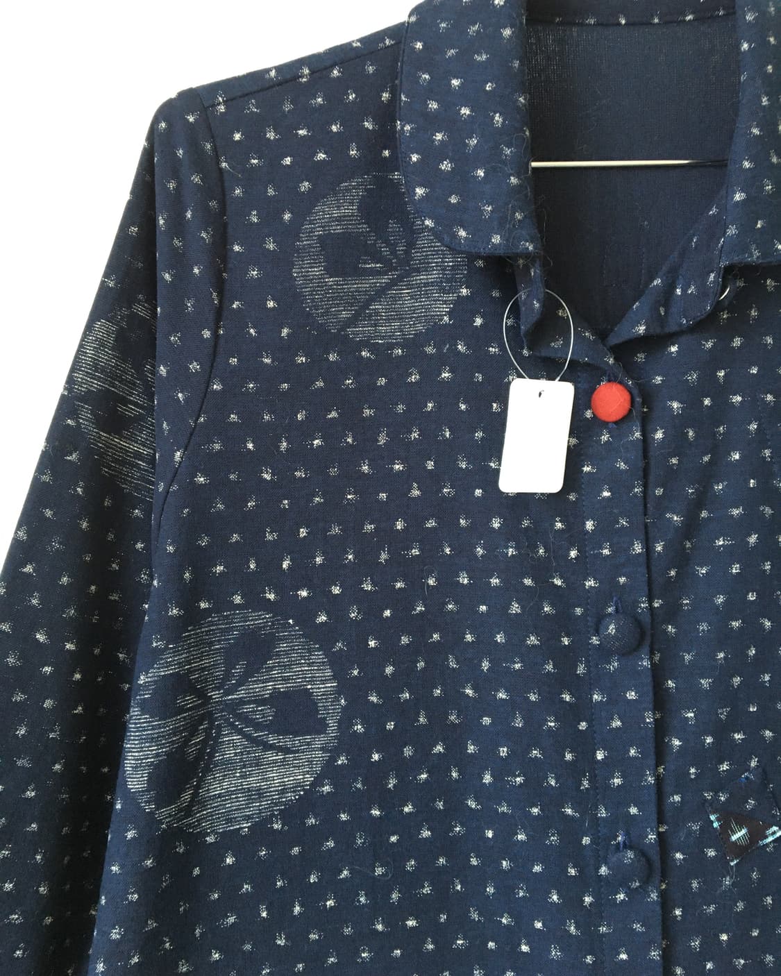 Button point pattern long shirt 상품이미지6