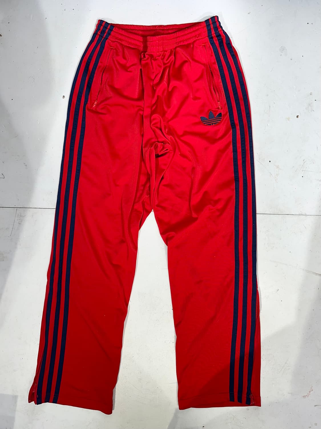 아디다스 레드 네이비 삼선 와이드 파이어버드 추리닝 바지 105 상품이미지4