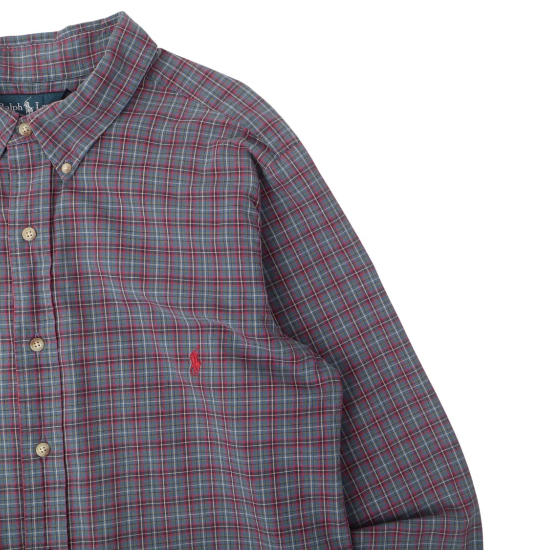 폴로 랄프로렌 블루 체크 클래식핏 셔츠 상품이미지3