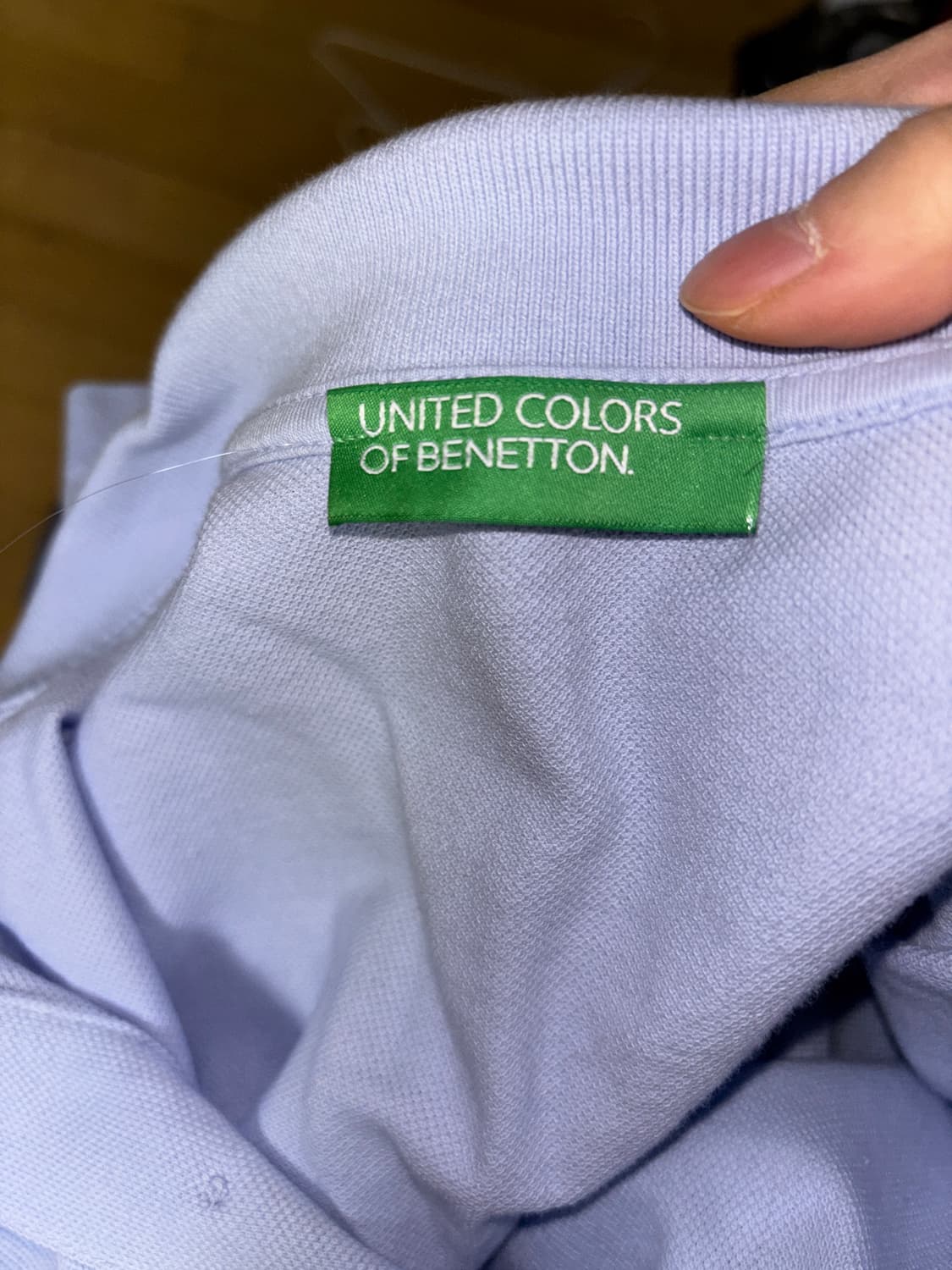 베네통 하늘색 반팔 상품이미지3