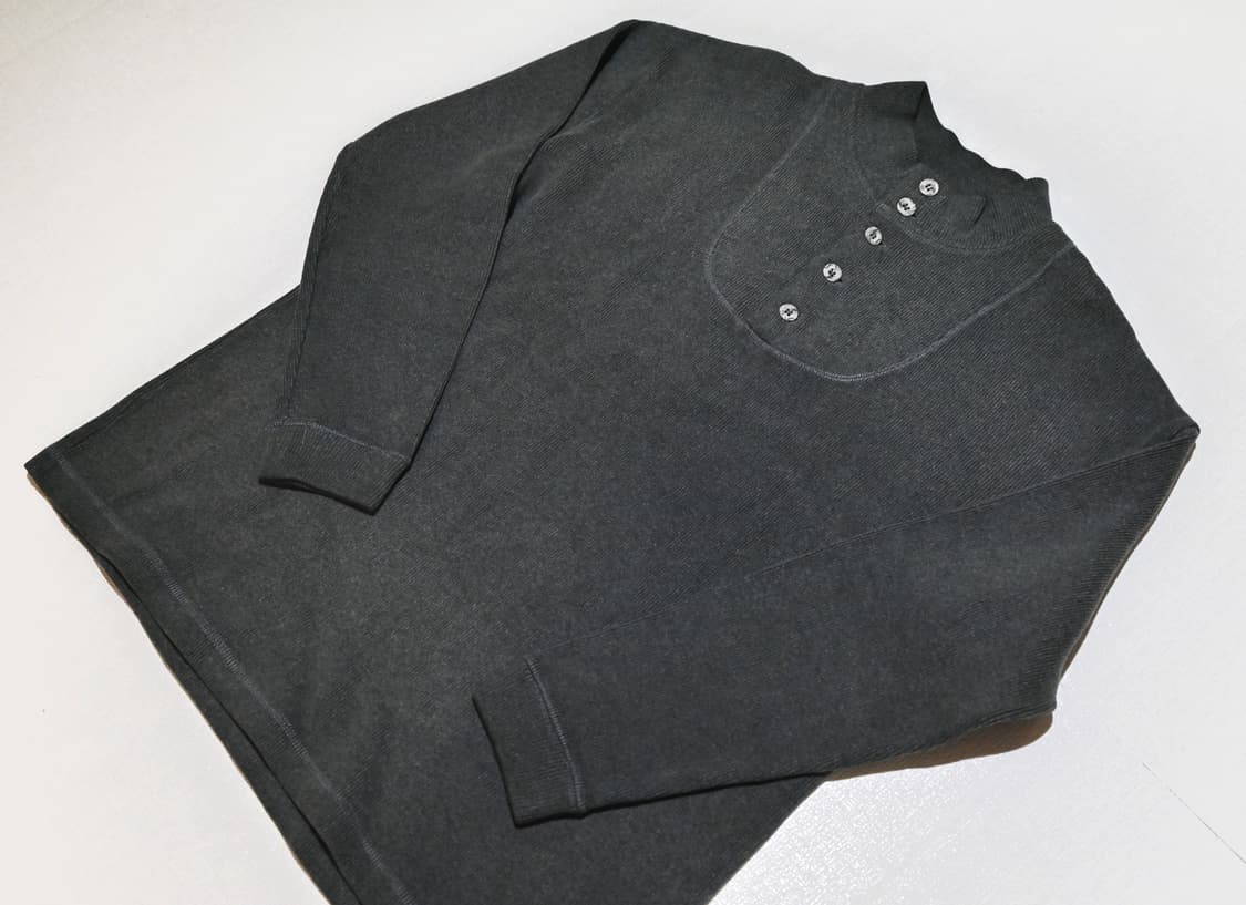 Emporio Armani 90s henryneck rib pullove 상품이미지1