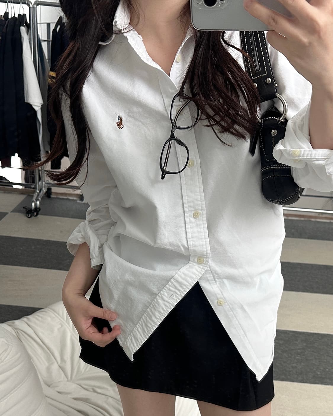 폴로 랄프로렌 화이트 멀티포니 옥스포드 셔츠  상품이미지1